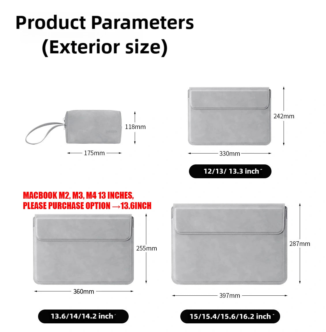 Housse Ordinateur Portable Ergonomique 4-en-1